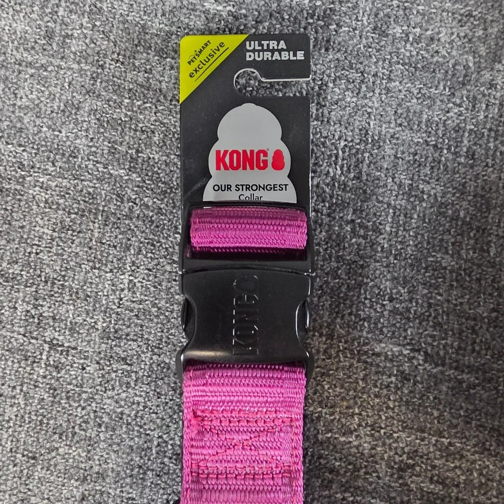 KONG Dog Harness & Chew Resistant Comfort Collar Large Pink PetSmart Set